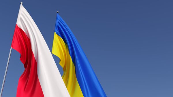 Флаги Польши и Украины, архивное фото - Sputnik Литва