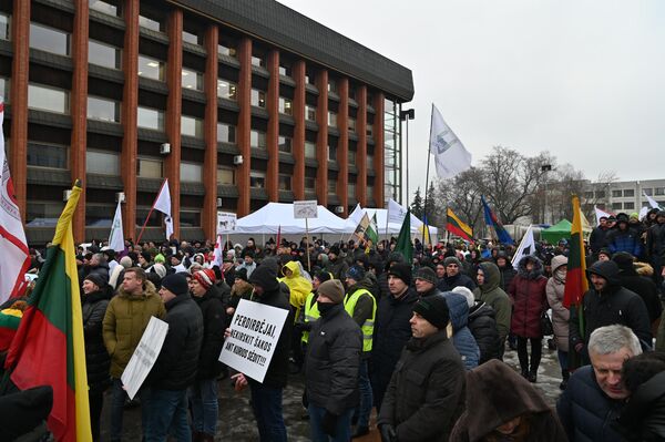 Протестующие подготовили резолюцию и передали ее в приемную министра сельского хозяйства. - Sputnik Литва
