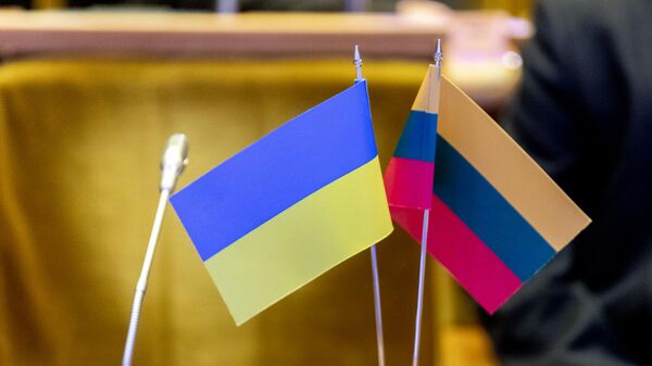 Флаги Украины и Литвы, архивное фото - Sputnik Литва