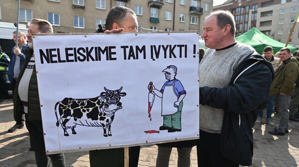 Митинг фермеров у здания Сейма - Sputnik Литва