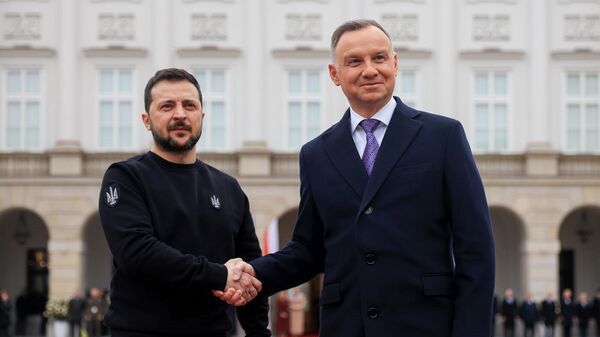 Президент Украины Владимир Зеленский и президент Польши Анджей Дуда - Sputnik Литва