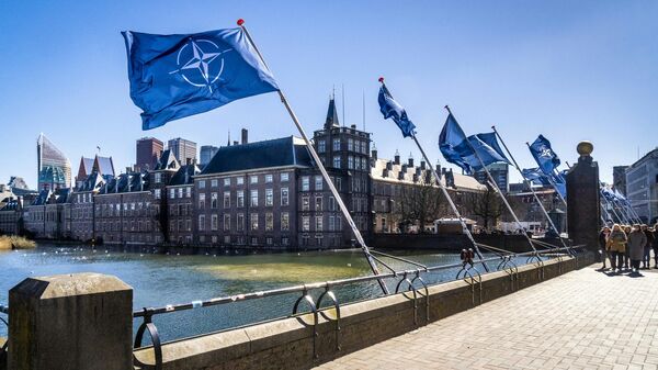 Флаги НАТО в Гааге, архивное фото - Sputnik Литва