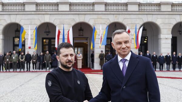 Президент Украины Владимир Зеленский и президент Польши Анджей Дуда - Sputnik Литва
