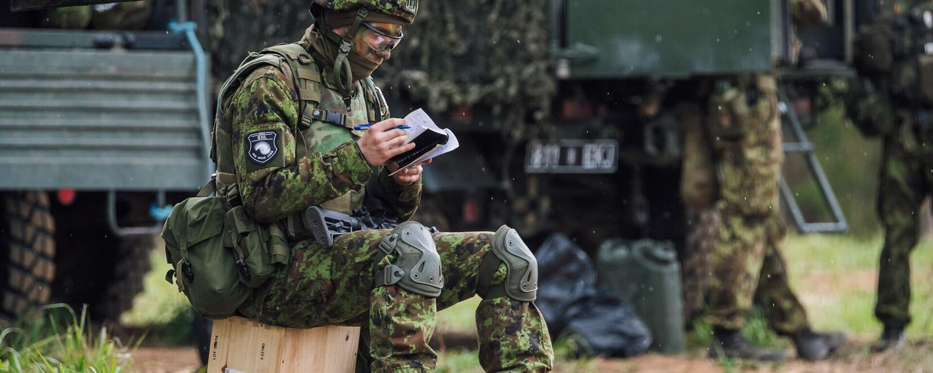 Эстонский солдат на полигоне Нурсипалу, архивное фото - Sputnik Литва, 1920, 03.08.2025