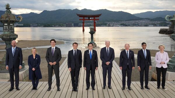 Лидеры стран G7 на саммите в Хиросиме - Sputnik Литва