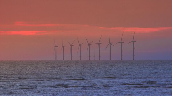 Морской ветряной парк в Балтийском море, архивное фото - Sputnik Литва