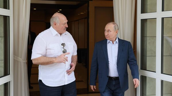 Встреча президентов РФ и Белоруссии Владимира Путина и Александра Лукашенко - Sputnik Литва