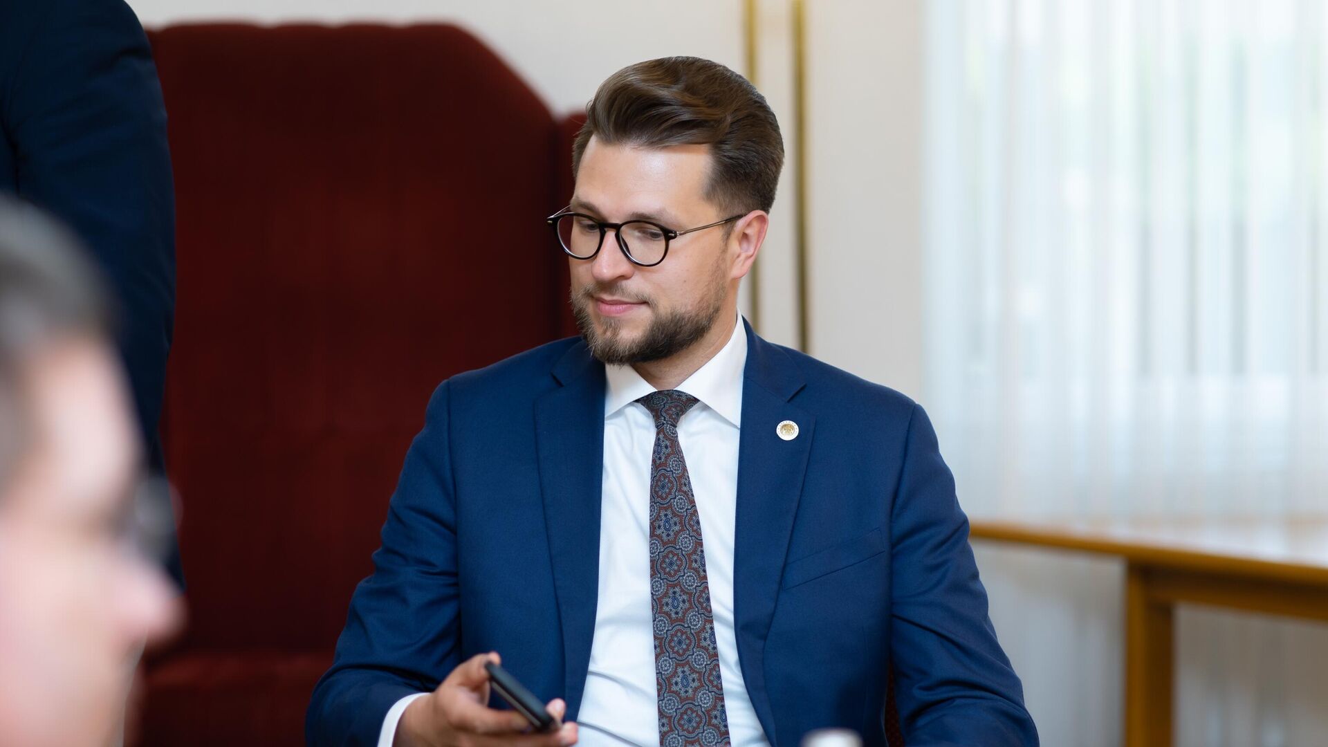 Министр экономики и инноваций Литвы Лукас Савицкас, архивное фото Министр экономики и инноваций Литвы Лукас Савицкас, архивное фото - Sputnik Литва, 1920, 09.04.2025