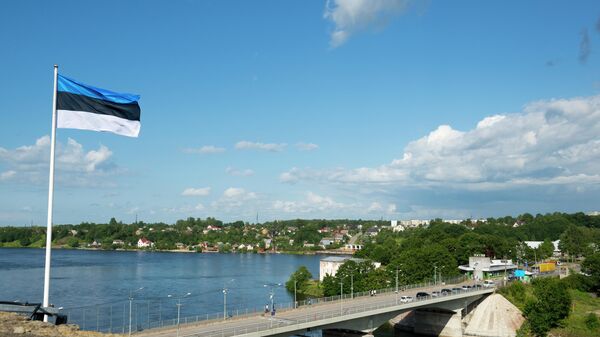 Вид из Эстонии на российскую сторону реки Нарва - Sputnik Литва