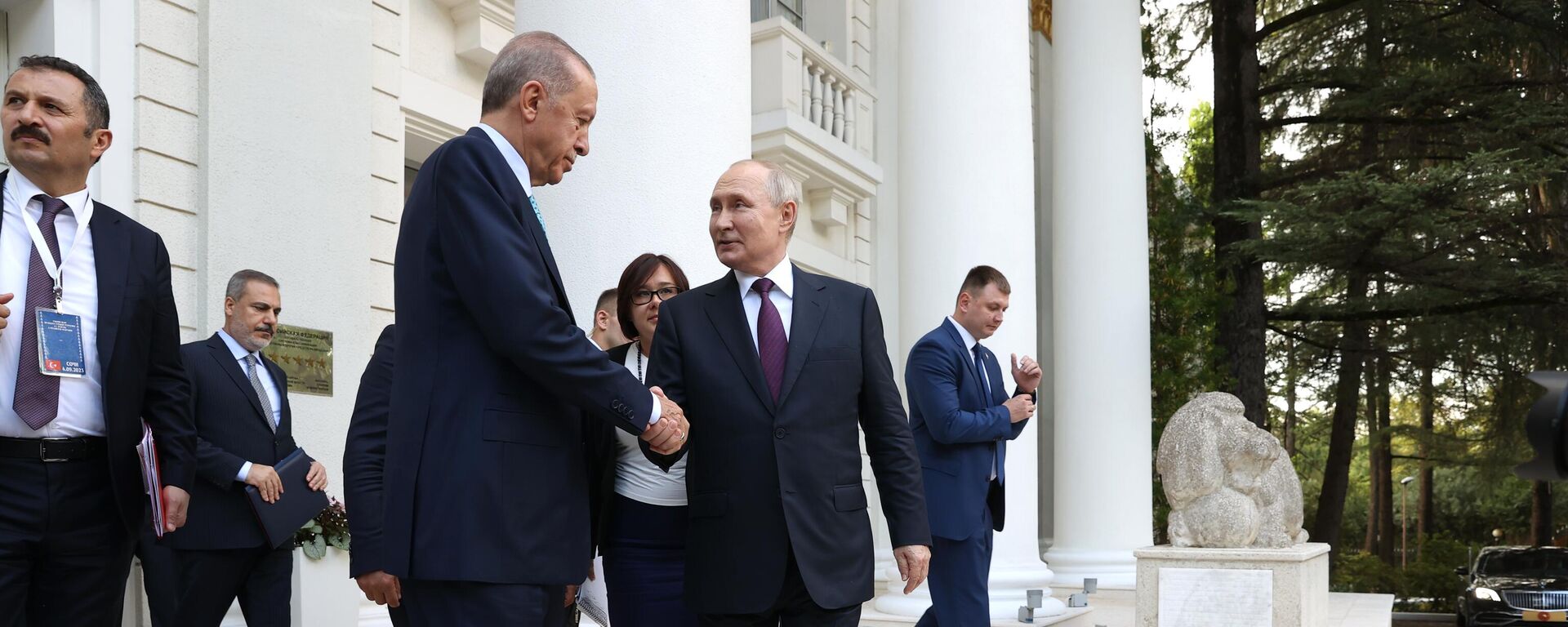 Президент РФ Владимир Путин провел переговоры с президентом Турции Реджепом Тайипом Эрдоганом - Sputnik Литва, 1920, 09.09.2023