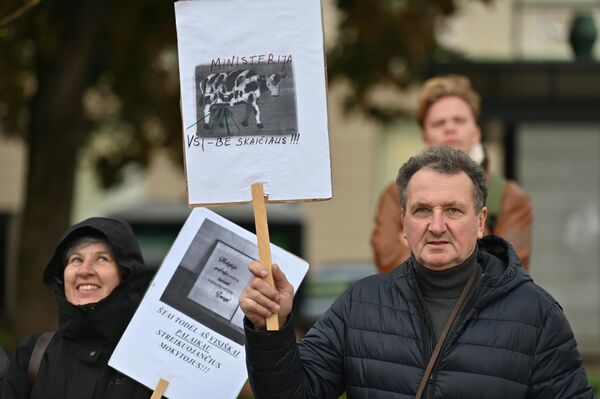 В четверг бастующие педагоги решили ослабить ритм забастовки до конца ноября. - Sputnik Литва