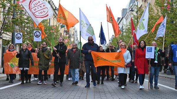 Митинг профсоюзов в Вильнюсе - Sputnik Литва