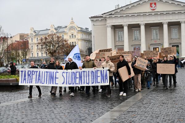 Мероприятие организовал Союз студентов Литвы. - Sputnik Литва