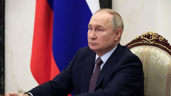 Президент России Владимир Путин на заседании Совета по стратегическому развитию и нацпроектам - Sputnik Литва