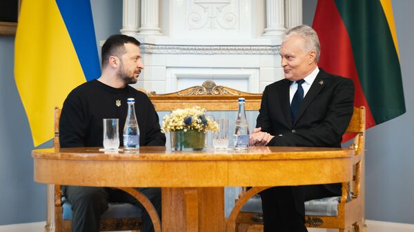 Президент Литвы Гитанас Науседа и президент Украины Владимир Зеленский - Sputnik Литва