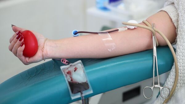 Сдача донорской крови для пострадавших в Крокус Сити Холле - Sputnik Литва