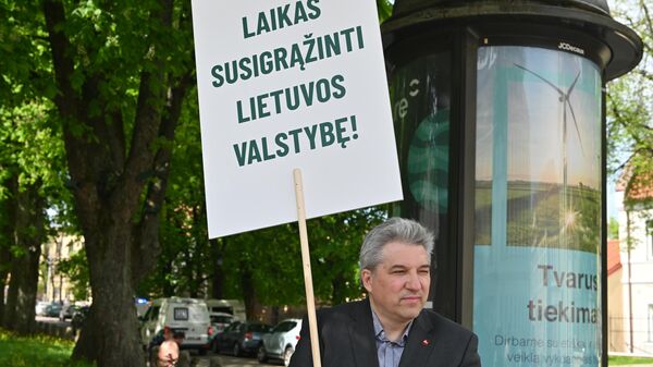 Пикет в Вильнюсе против строительства Rail Baltic - Sputnik Литва