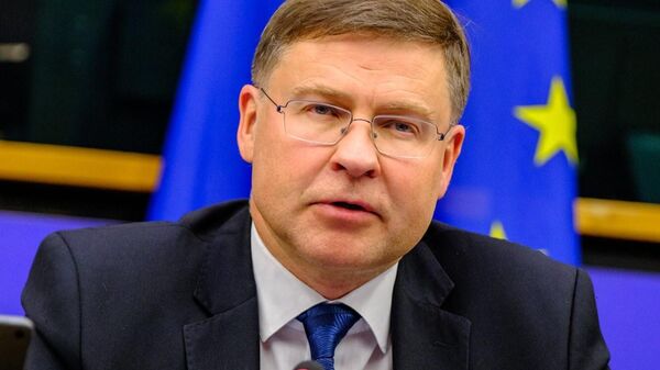 Еврокомиссар по вопросам торговли от Латвии Валдис Домбровскис - Sputnik Литва