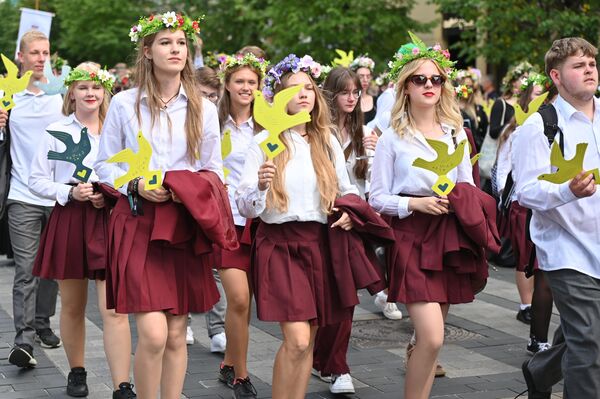 Шествие завершилось в парке Вингис, где состоялся заключительный концерт &quot;Праздника песен&quot;. - Sputnik Литва