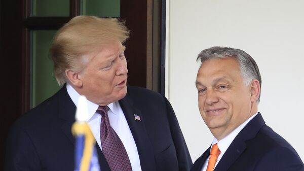 Кандидат в президенты США Дональд Трамп и премьер-министр Венгрии Виктор Орбан - Sputnik Литва