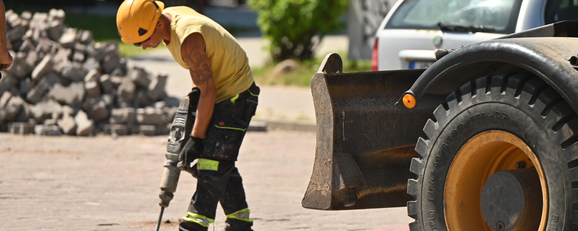 Дорожные работы в центре Вильнюса - Sputnik Литва, 1920, 16.07.2025