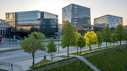 Деловой район в Каунасе, архивное фото