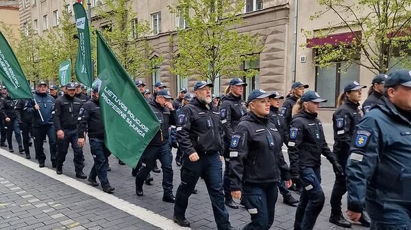 Митинг сотрудников полиции в Вильнюсе, архивное фото - Sputnik Литва