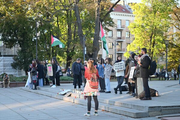 В центре Вильнюса прошла акция против израильских атак на сектор Газа и Ливан. - Sputnik Литва