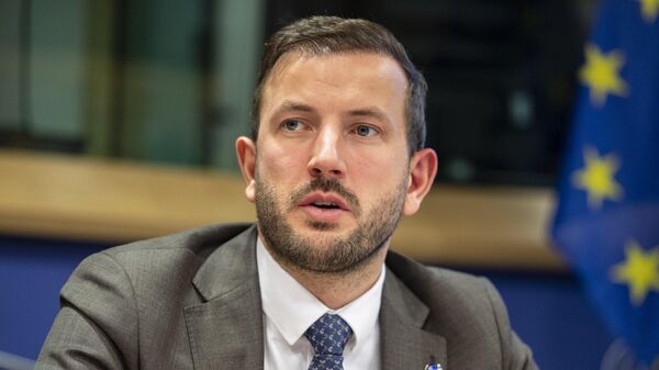  Депутат Европарламента от Литвы и лидер Демократического союза Во имя Литвы Виргиниюс Синкявичюс, архивное фото - Sputnik Литва