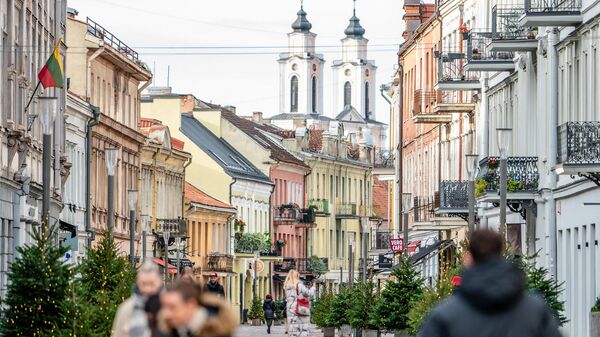 Рождественские ели на улицах Каунаса, архивное фото - Sputnik Литва
