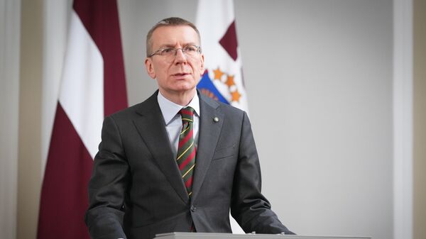Президент Латвии Эдгар Ринкевич, архивное фото - Sputnik Литва