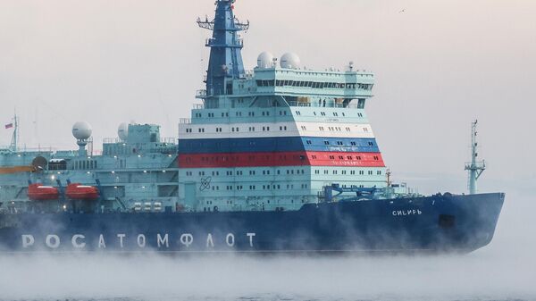 Атомный ледокол проекта 22220 Сибирь  - Sputnik Литва