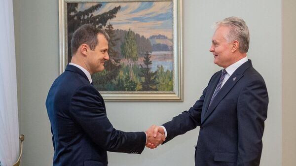 Президент Литвы Гитанас Науседа и премьер-министр Гинтаутас Палуцкас - Sputnik Литва