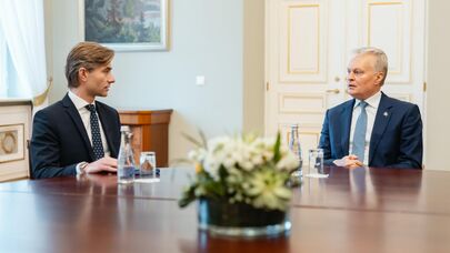 Президент Литвы Гитанас Науседа и глава МИД Литвы Кястутис Будрис