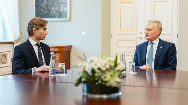 Президент Литвы Гитанас Науседа и Кястутис Будрис - Sputnik Литва