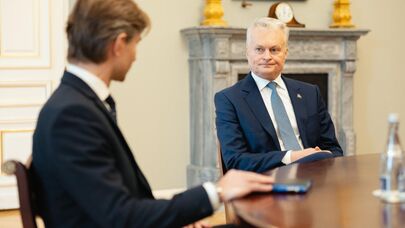 Президент Литвы Гитанас Науседа и Кястутис Будрис