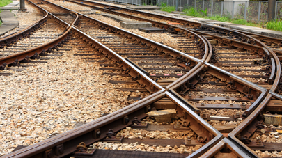 Железнодорожные пути, архивное фото