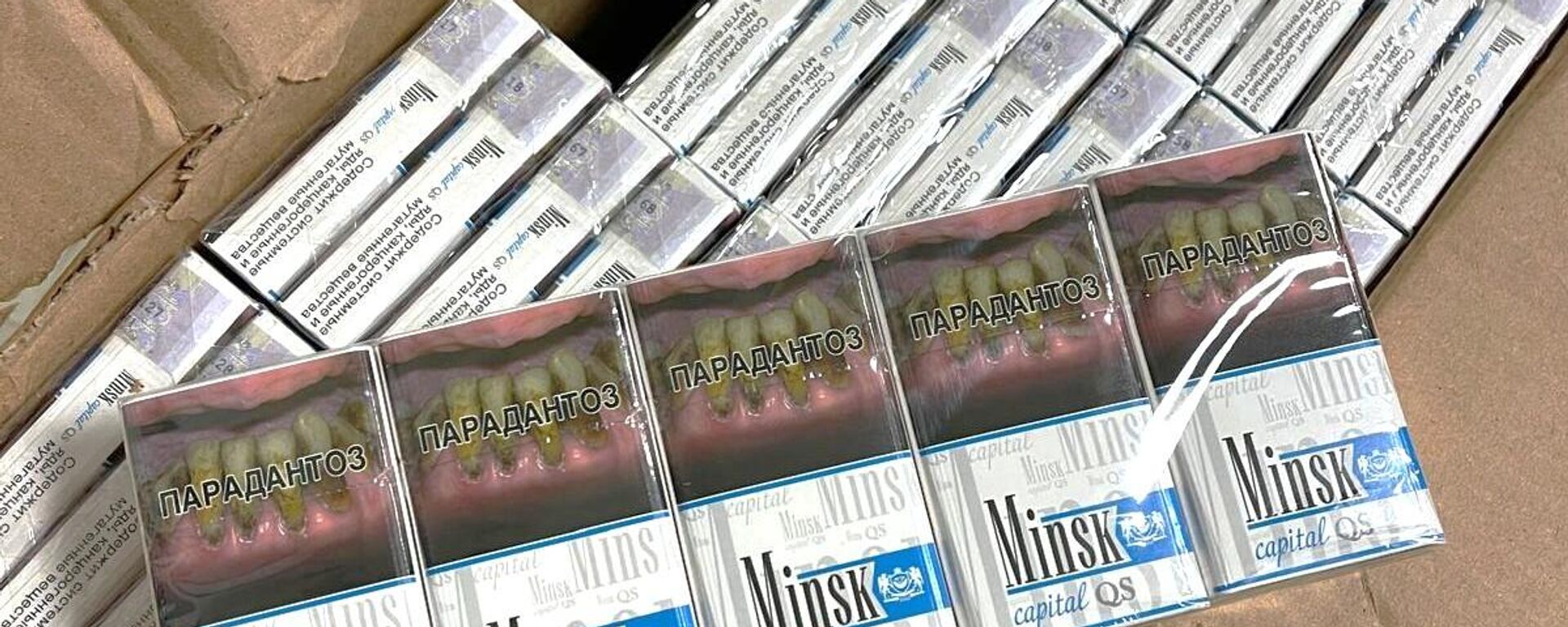 Груз контрабандных сигарет, который обнаружили литовские пограничники - Sputnik Литва, 1920, 03.11.2025