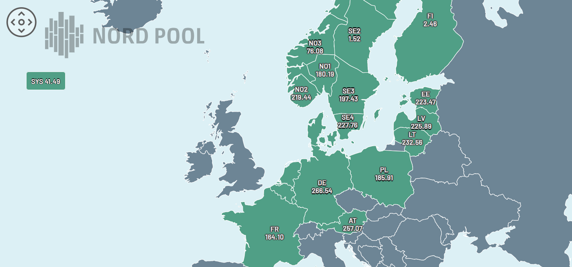 Скрин цен на электроэнергию Nord Pool 11 декабря - Sputnik Литва, 1920, 11.12.2024