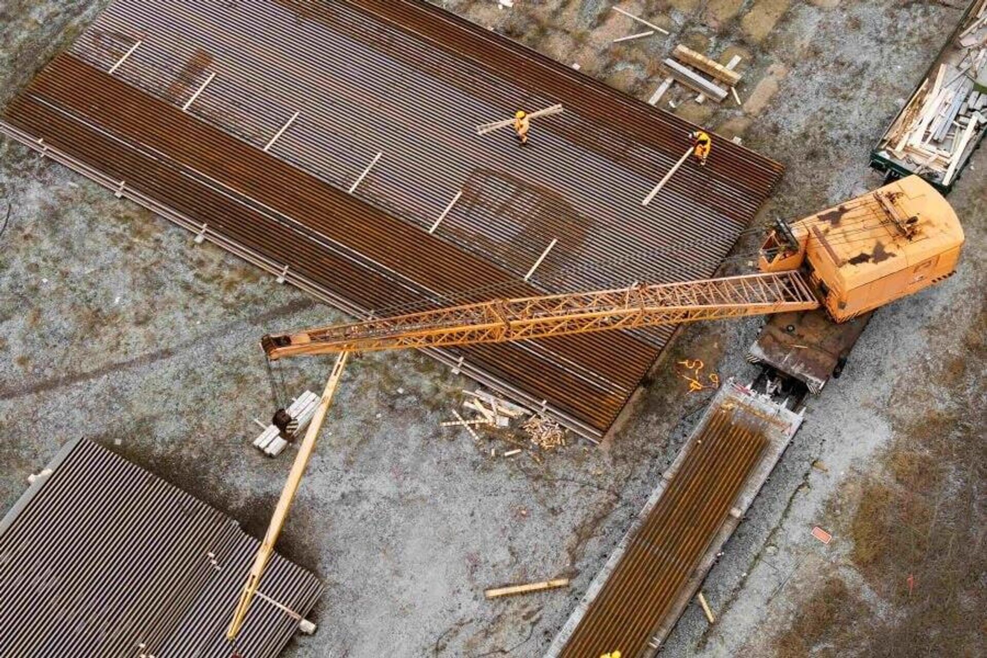 Рельсы для строительства железнодорожной магистрали Rail Baltica в Литве - Sputnik Литва, 1920, 12.12.2024