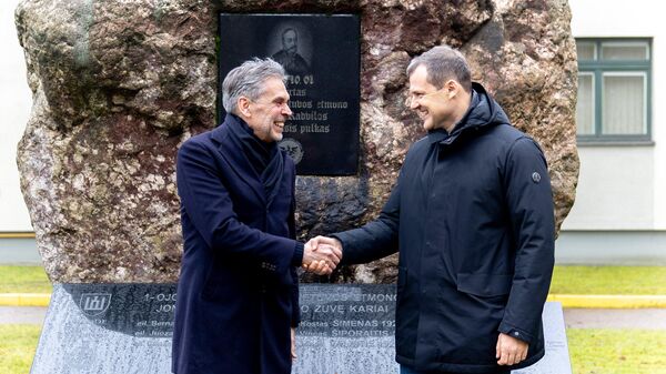 Премьер-министр Нидерландов Дик Шуф и премьер-министр Литвы Гинтаутас Палуцкас  - Sputnik Литва