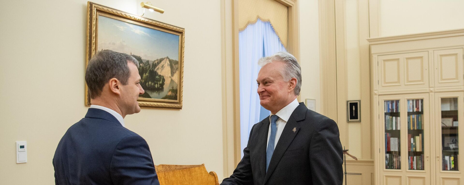 Премьер-министр Литвы Гинтаутас Палуцкас и президент Литвы Гитанас Науседа - Sputnik Литва, 1920, 08.07.2025