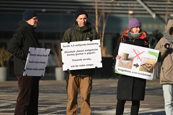 По словам организатора протеста Лигиты Пошкуте, статистика только за эти два месяца показывает, что соль разбрасывается безответственно. - Sputnik Литва