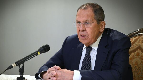 П/к главы МИД РФ С. Лаврова по итогам переговоров делегаций РФ и США - Sputnik Литва