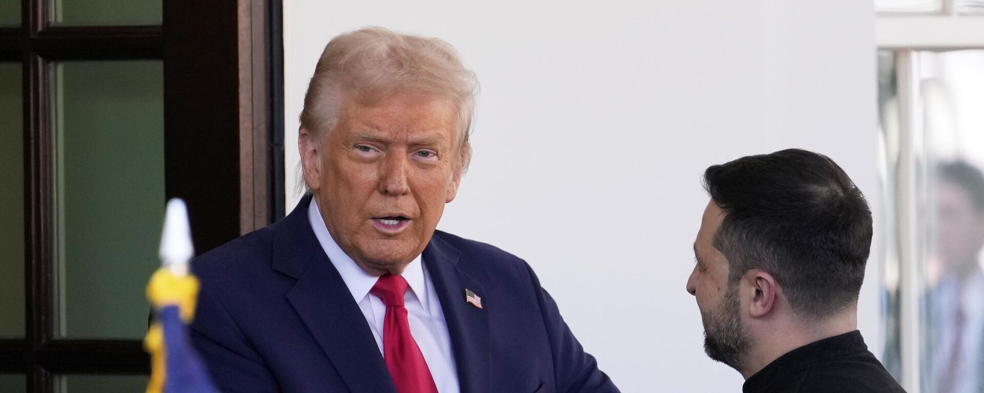 Президент США Дональд Трамп и Владимир Зеленский - Sputnik Литва, 1920, 01.03.2025