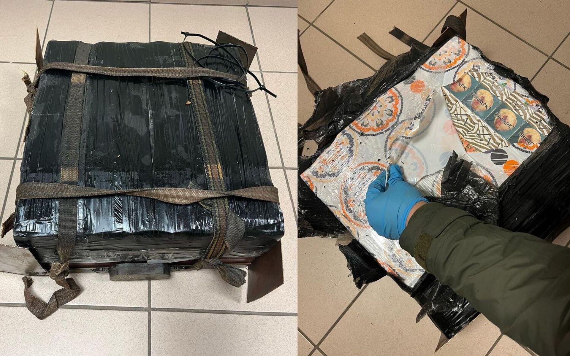Контрабанда сигарет из Белоруссии, обнаруженная литовскими пограничниками - Sputnik Литва, 1920, 13.03.2025