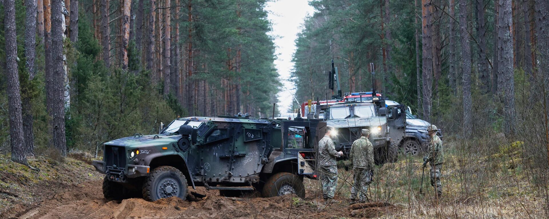 Поисково-спасательная операция на полигоне в Пабраде в Литве, архивное фото - Sputnik Литва, 1920, 28.03.2025