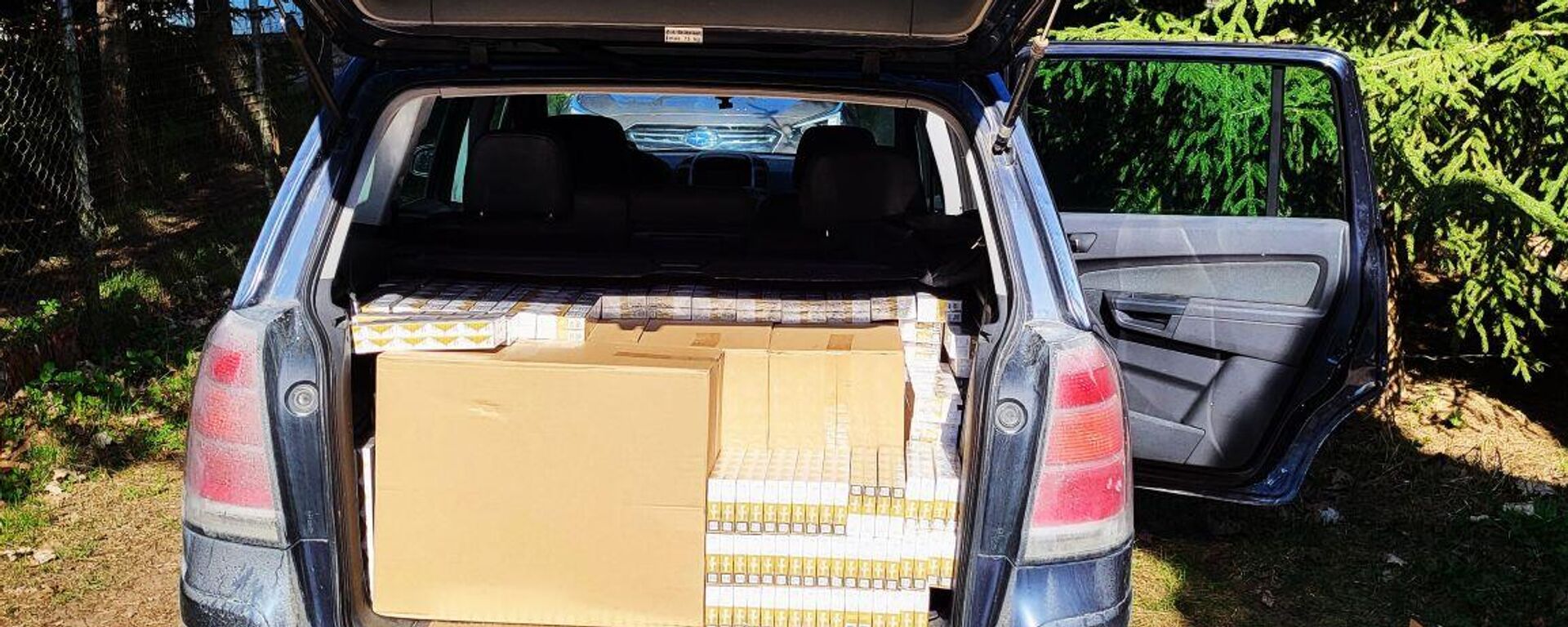 Контрабандные сигареты, изъятые литовскими пограничниками - Sputnik Литва, 1920, 23.04.2025