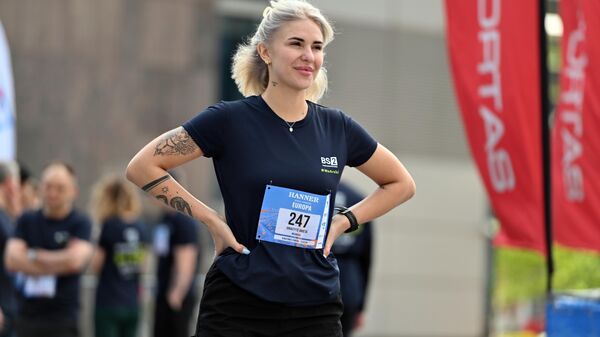 Забег Hanner Run на вершину небоскреба Европа  в Вильнюсе  - Sputnik Литва