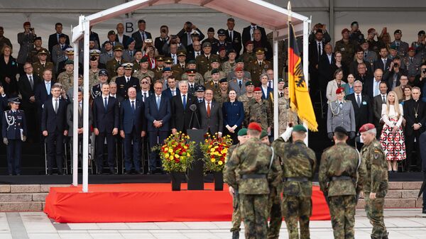 Церемония инаугурации 45-й бронетанковой бригады Lietuva (Литва) Бундесвера - Sputnik Литва